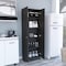 Tuhome Multistorage Pantry Cabinet, Five Shelves, Double Door Cabinet, Black ALW5206 - alternate 6